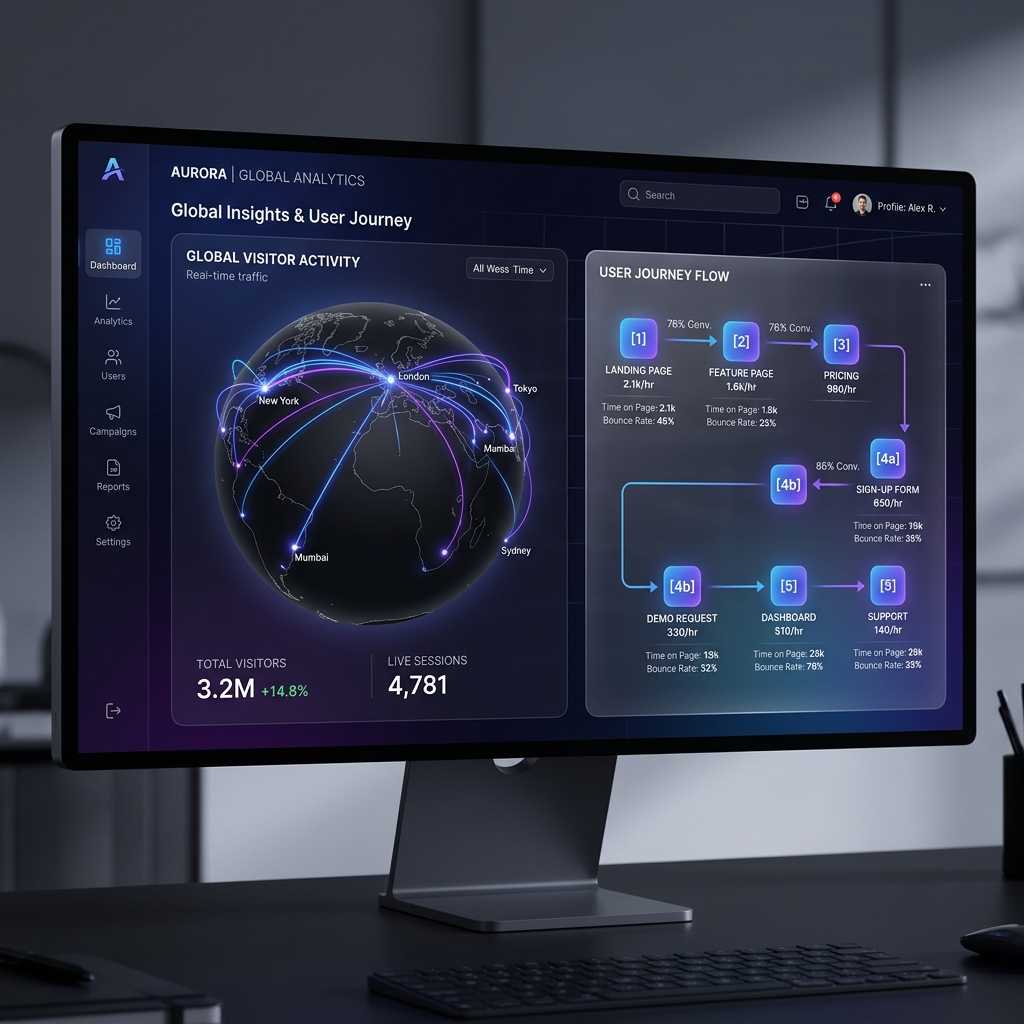User Journey & 3D Globe